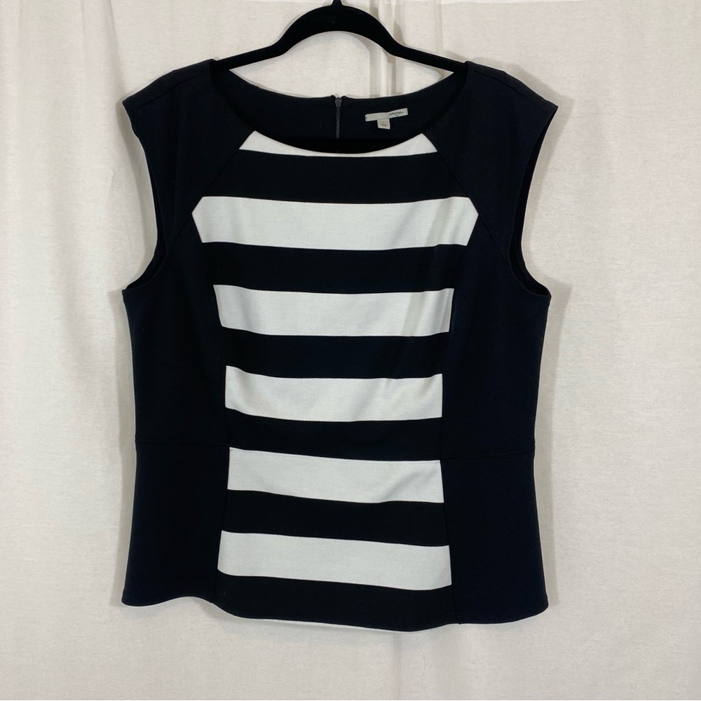 Halogen Black and White blouse